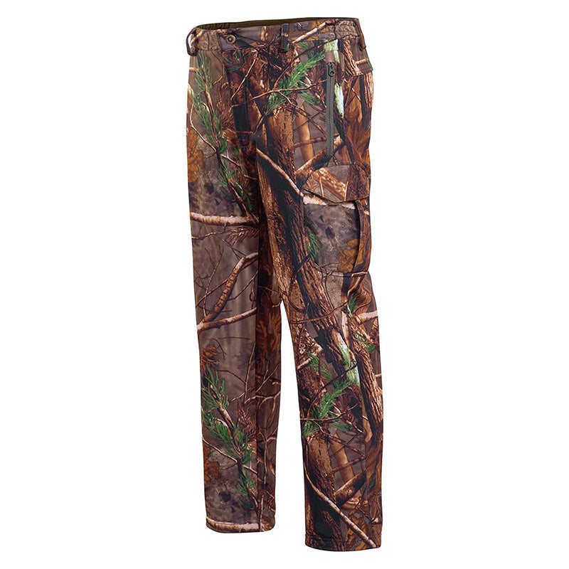 Hunting Pants for Men Camouflage Clothing Gear Windproof Fleece Lined for Winter-4
