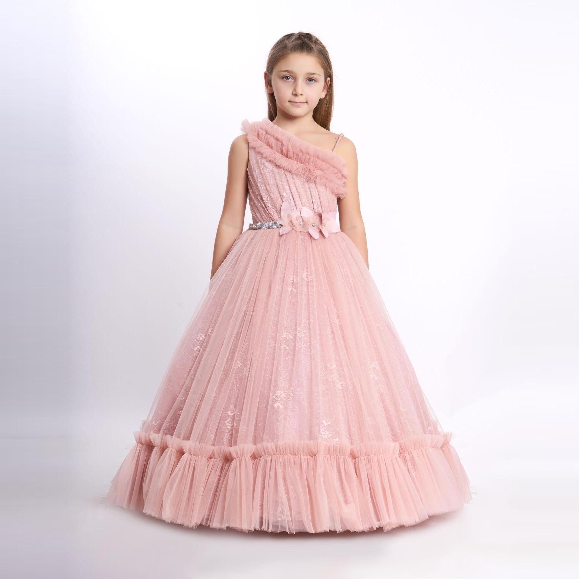Cascade Gown Girls Formal Dress-3