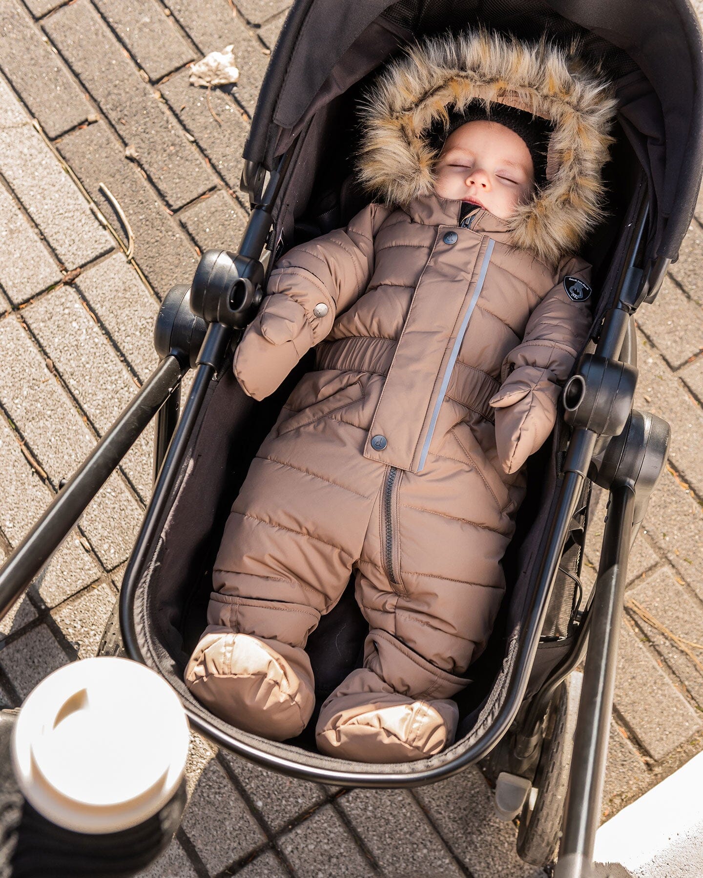 One-Piece Baby Original Puffy Snowsuit Purple Gray