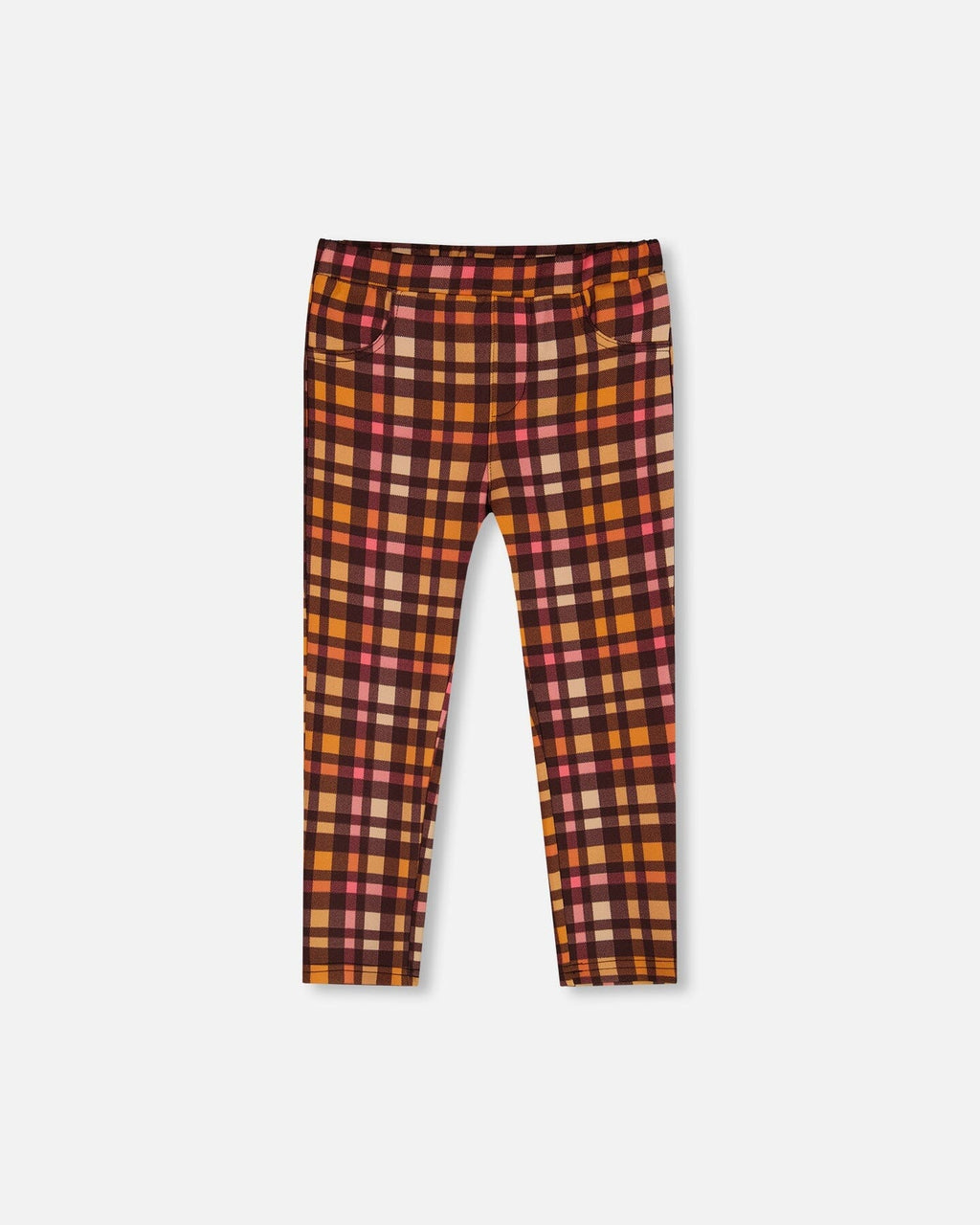 Milano Treggings Plaid Magenta And Brown-0