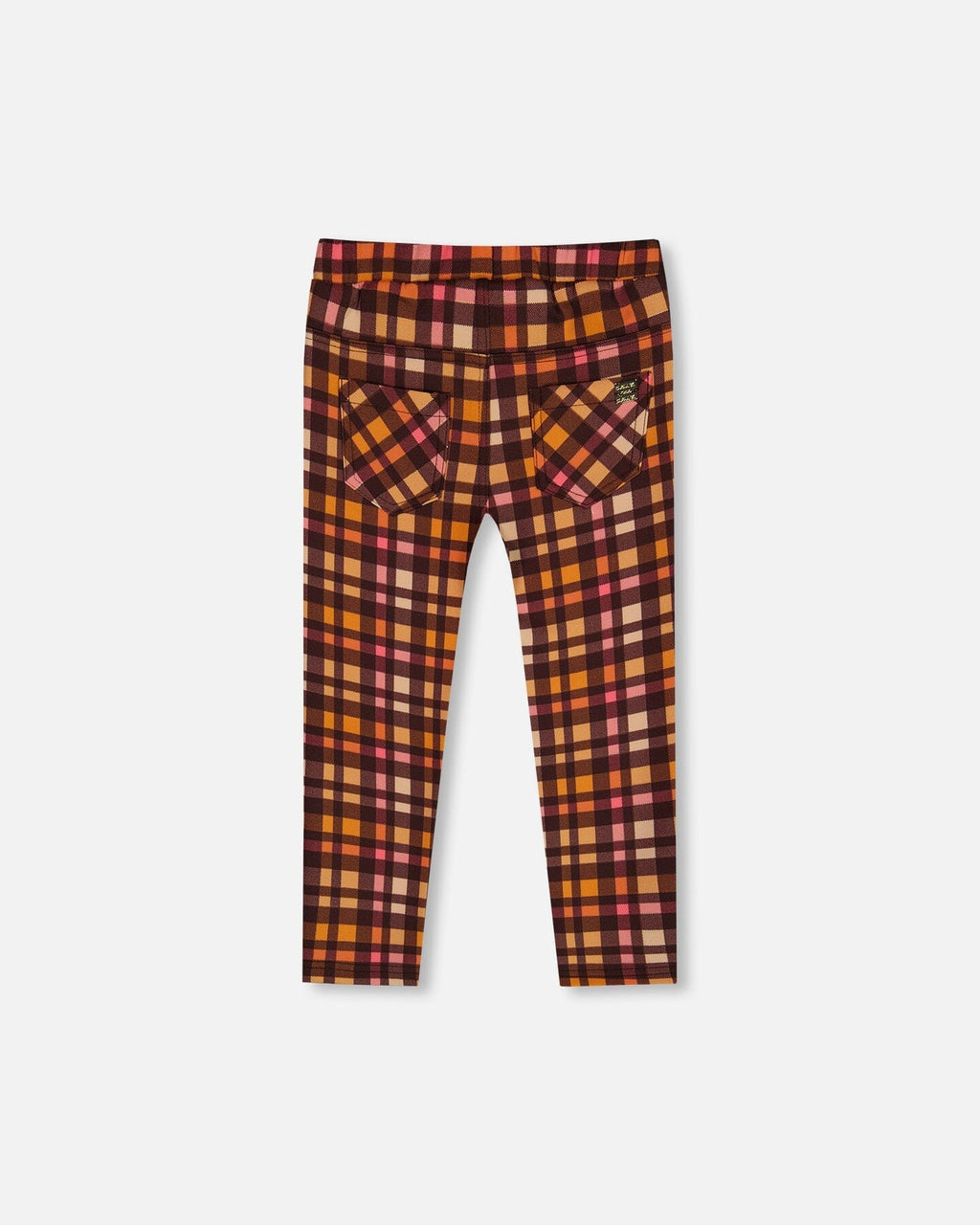 Milano Treggings Plaid Magenta And Brown-2