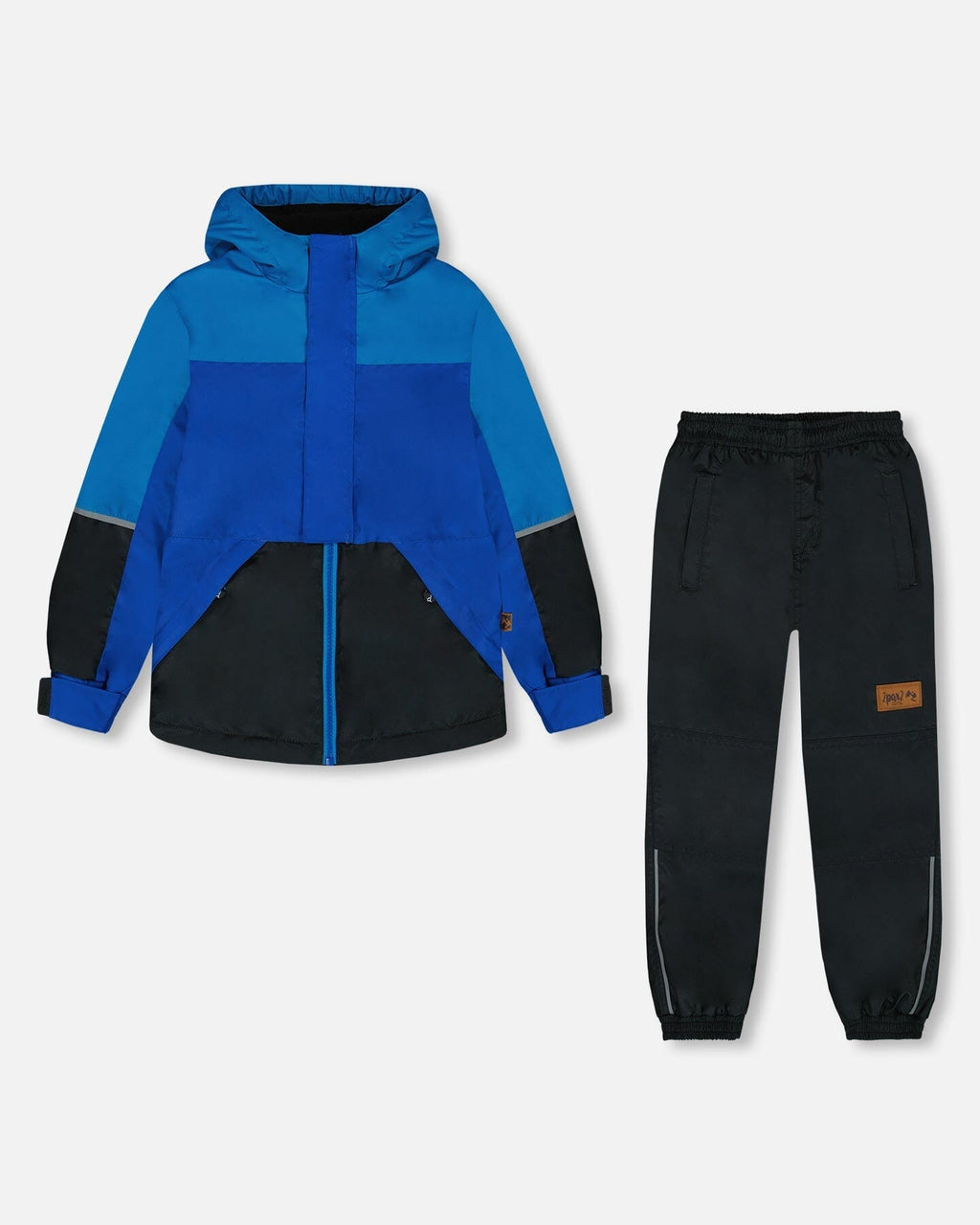 Two-Piece Mid-Season Outerwear Set Royal Blue And Black-0