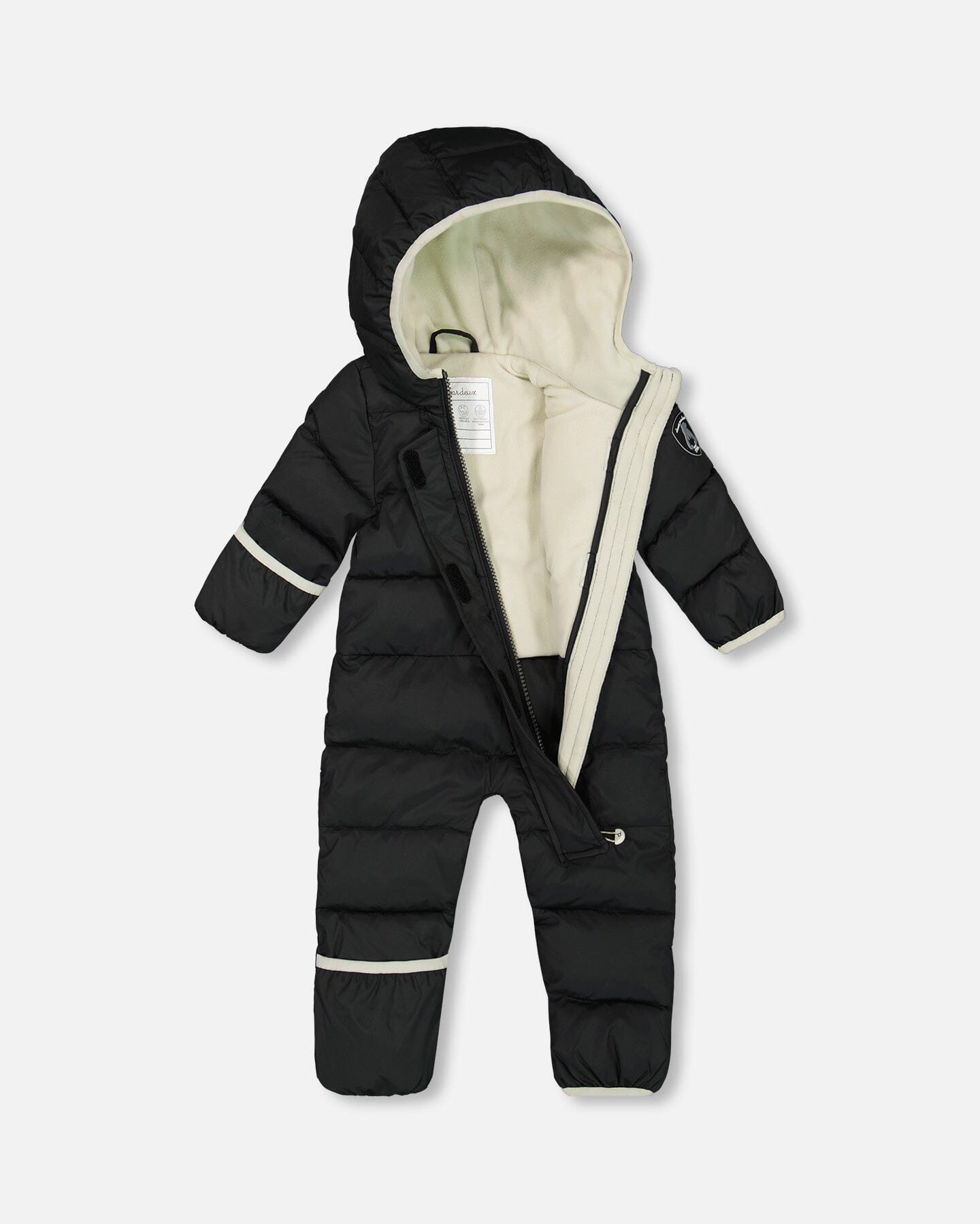 One-Piece Baby Cloud Compressible Snowsuit Designed For Car Seat Black-1