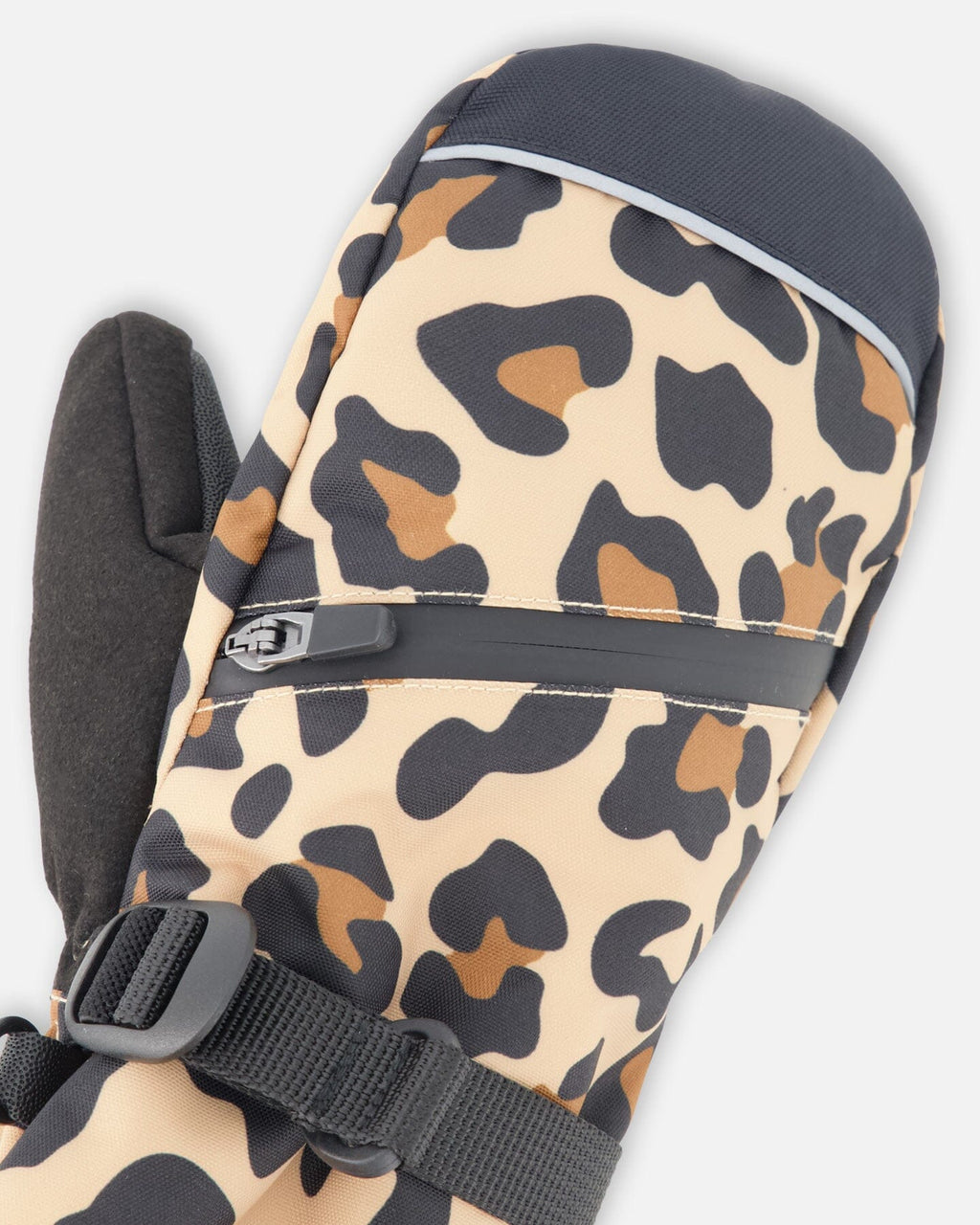 Winter Mittens Teknik Beige Leopard
