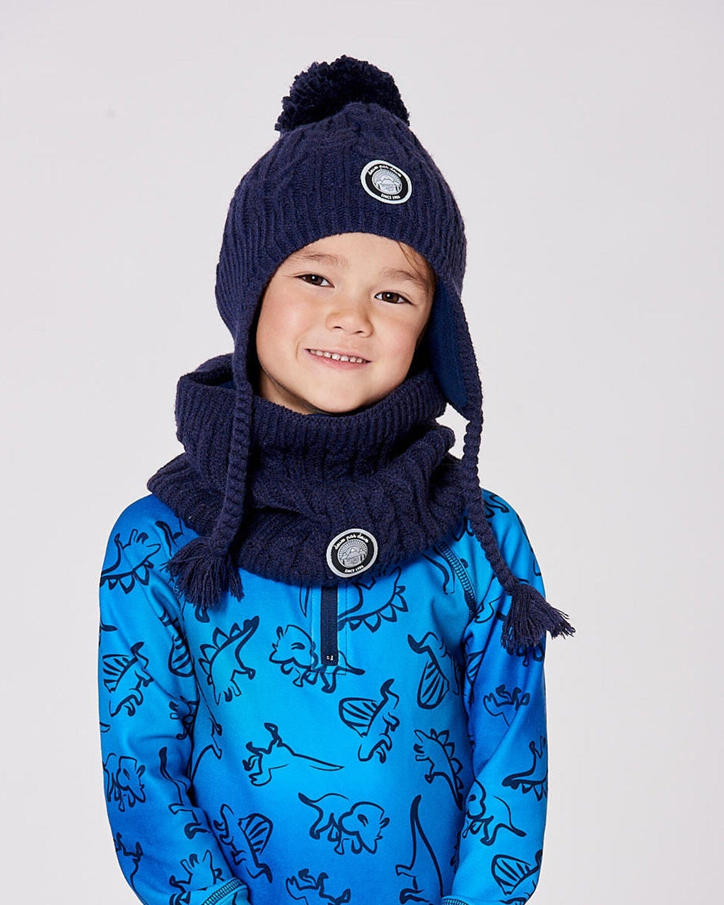 Lined Winter Neckwarmer Navy Blue