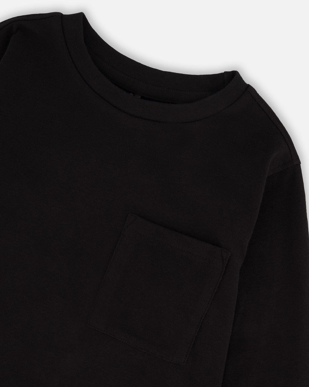 Organic Cotton Jersey Pocket T-Shirt Black-3