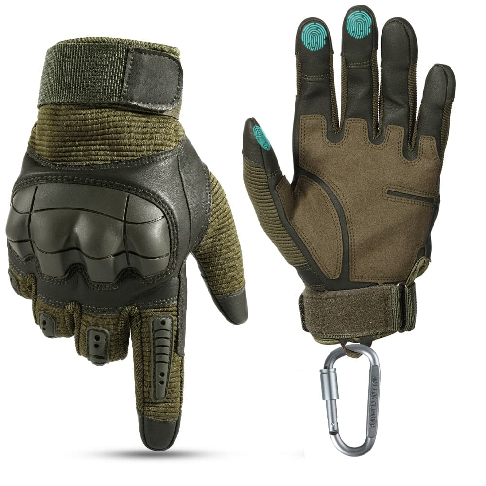 Tactical Outdoor Fitness Gear PU Leather Full Finger Glove-5