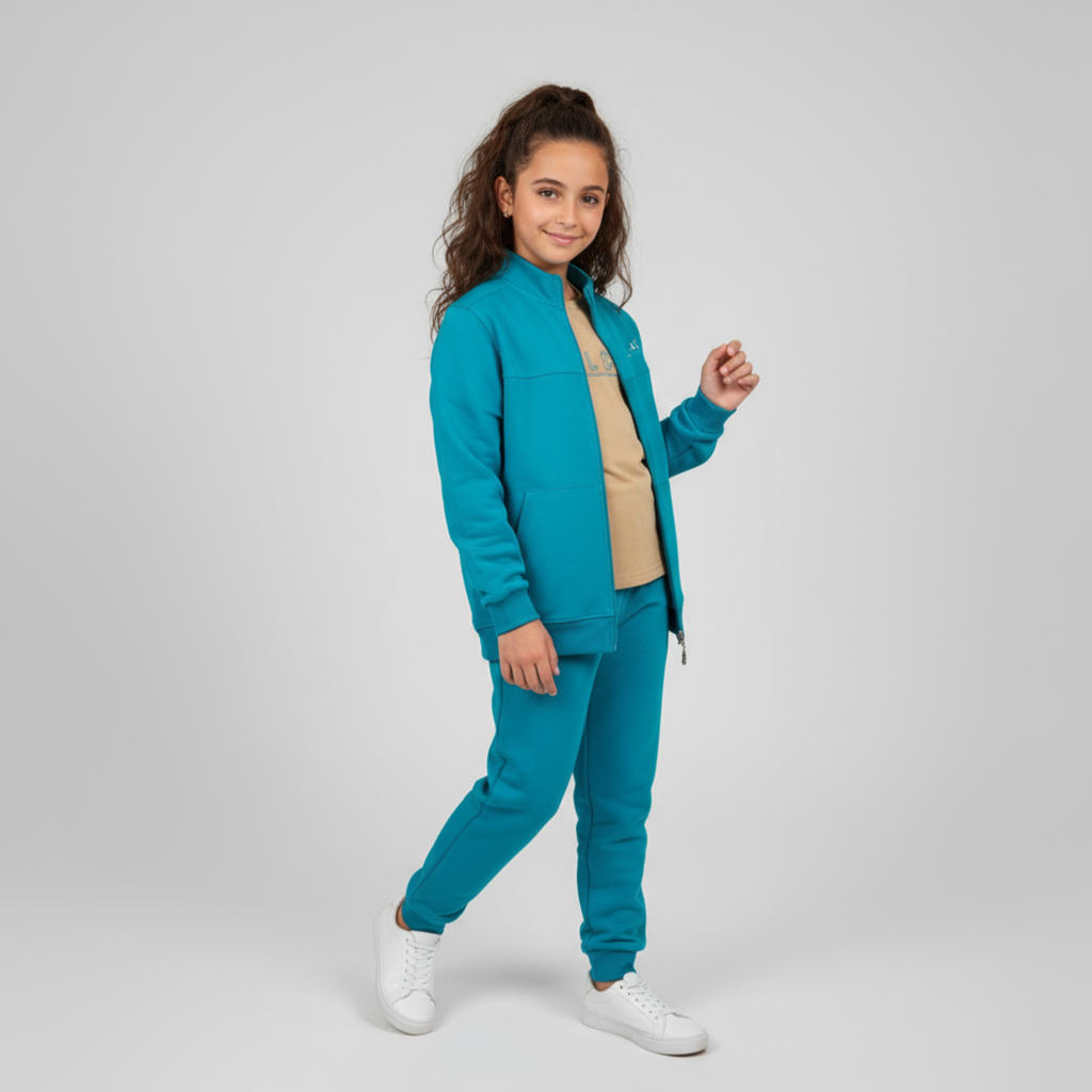 Zip-Up Tracksuit Unisex Casual Set-0