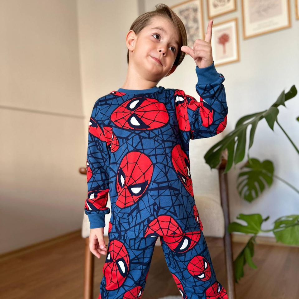 Spider Boys Cotton Pyjama Set-4